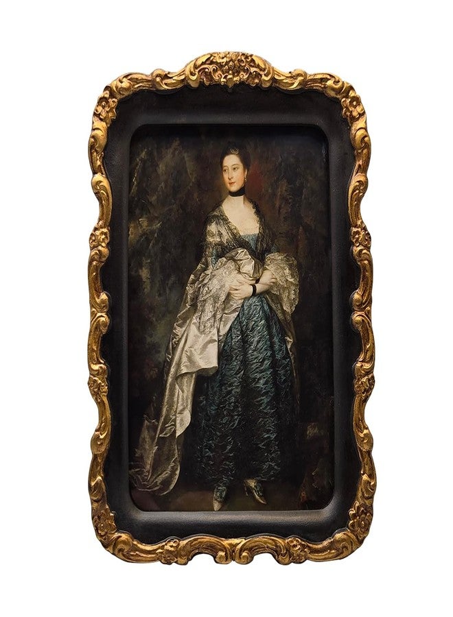 YULINK 5x7 Vintage Picture Frame, Antique Black and Gold Ornate Photo Frame, for Tabletop and Wall Display, Decorative Retro Home Decor, Old Fashioned Photo Gallery Art - Image 1